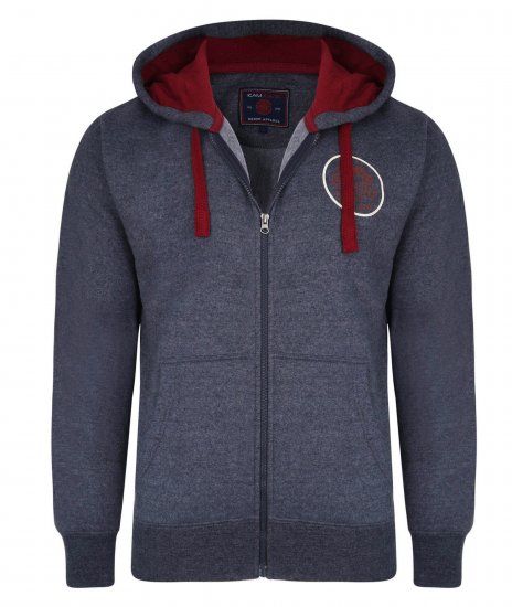 Kam Jeans 7030 Hoody Indigo - Pulovere & hanorace - Pulovere & Hanorace Bărbați Mărimi Mari