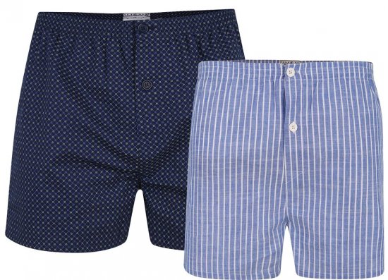 Kam Jeans 812 Twin Pack Woven Boxers - Lenjerie intimă & costum baie - Lenjerie Intimă Bărbați Mărimi Mari