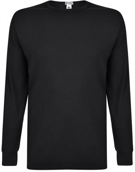 Kam Jeans 835 Long Sleeve Thermal T-shirt Black - Lenjerie intimă & costum baie - Lenjerie Intimă Bărbați Mărimi Mari