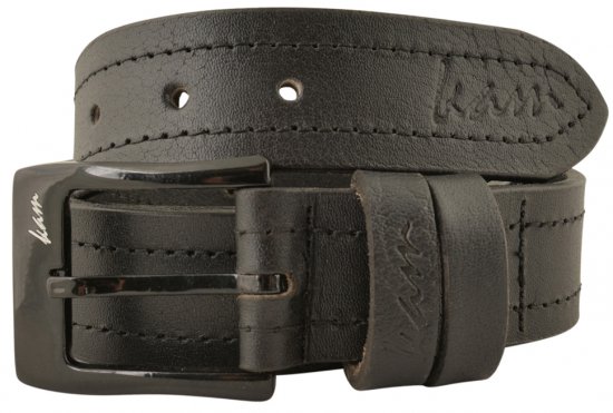 Kam Jeans 920 Leather Belt Black, 4cm - Curele - Curele Bărbați Mărimi Mari