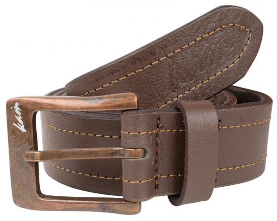Kam Jeans 920 Leather Belt Brown, 4cm - Curele - Curele Bărbați Mărimi Mari
