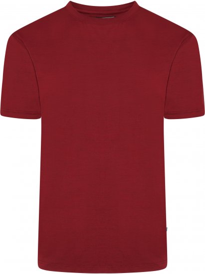 Kam Jeans AP001 XT Active Performance Marl Tee Burgundy - Tricouri - Tricouri Bărbați Mărimi Mari