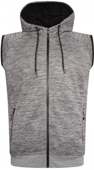 Kam Jeans AP007 Active Performance Sleeveless Hoody Grey - Pulovere & hanorace - Pulovere & Hanorace Bărbați Mărimi Mari