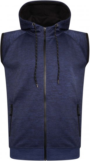 Kam Jeans AP007 Active Performance Sleeveless Hoody Indigo - Pulovere & hanorace - Pulovere & Hanorace Bărbați Mărimi Mari