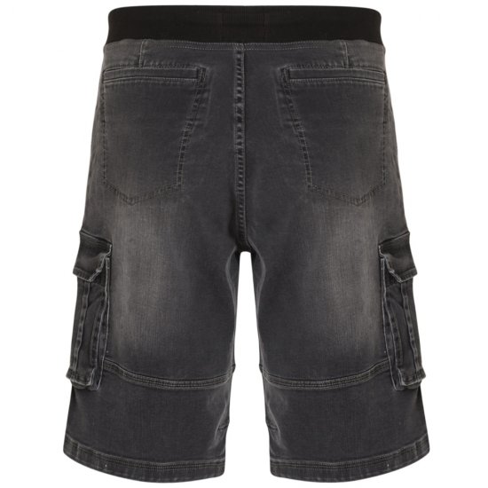 Kam Jeans Dito Denim Shorts Charcoal - Pantaloni scurți - Pantaloni Scurți Mărimi mari Bărbați 