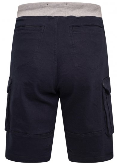 Kam Jeans Elvio Rib Waist Stretch Shorts Navy - Pantaloni scurți - Pantaloni Scurți Mărimi mari Bărbați 