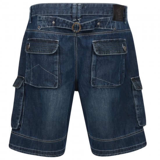 Kam Jeans Francis Dark Used - Pantaloni scurți - Pantaloni Scurți Mărimi mari Bărbați 