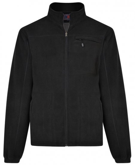 Kam Jeans KV100 Bonded Fleece Jacket Black - Haine sport & haine de exterior - Haine Sport & Exterior Bărbați Mărimi Mari