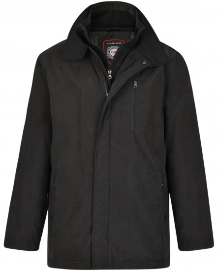 Kam Jeans KV111 Smart Casual Jacket Black - Geci - Geci Bărbați Mărimi Mari