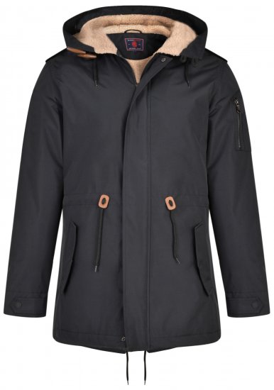Kam Jeans KV112 Parka Black - Geci - Geci Bărbați Mărimi Mari