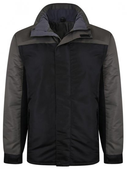 Kam Jeans KV113 Padded Waterproof Coat Black - Geci - Geci Bărbați Mărimi Mari