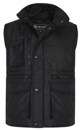 Kam Jeans KV115 Military Multi Pocket Vest Black - Geci - Geci Bărbați Mărimi Mari