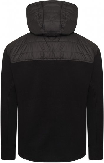 Kam Jeans KV136 Padded Body And Jersey Sleeves Hybrid Zip Thru Quilted Hoody Black TALL SIZES - ÎMBRĂCĂMINTE BĂRBAȚI MT-6XLT - Tall dimensiuni bărbați