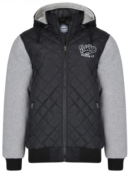 Kam Jeans KV91 Jersey Sleeve Jacket Black - Geci - Geci Bărbați Mărimi Mari