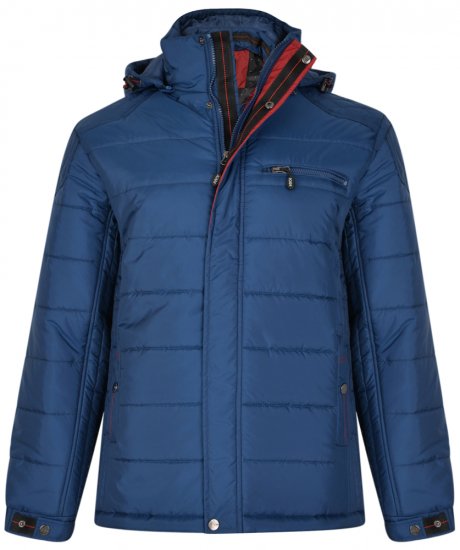 Kam Jeans KV98 Padded Jacket Blue - Geci - Geci Bărbați Mărimi Mari