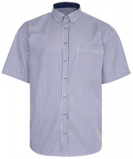 Kam Jeans 643 Premium Short Sleeve Shirt Navy - Cămăși - Cămăși Bărbați Mărimi Mari