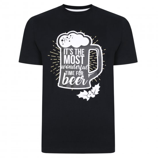Kam Jeans X018 T-Shirt Black - Tricouri - Tricouri Bărbați Mărimi Mari