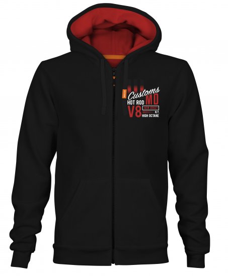 Motley Denim Kendal Hoodie Black - Pulovere & hanorace - Pulovere & Hanorace Bărbați Mărimi Mari