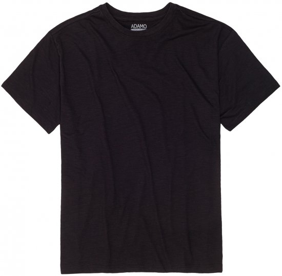 Adamo Kevin Regular fit T-shirt Slub Black - Tricouri - Tricouri Bărbați Mărimi Mari