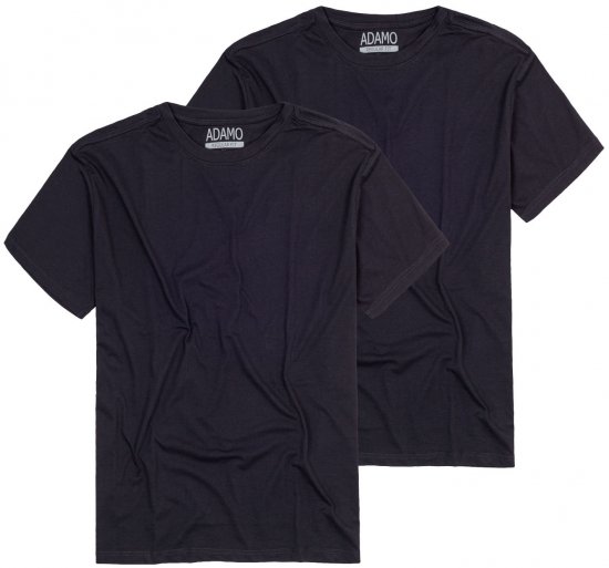 Adamo Kilian Regular fit 2-pack T-shirt Navy - Tricouri - Tricouri Bărbați Mărimi Mari