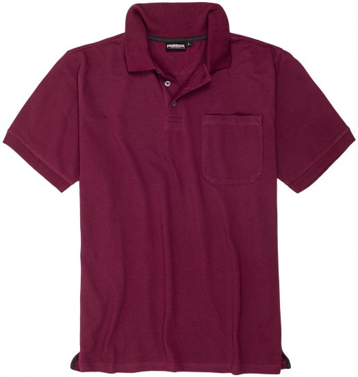 Adamo Klaas Regular fit Polo Shirt with Pocket Blackberry - Tricouri polo - Tricouri Polo Bărbați Mărimi Mari