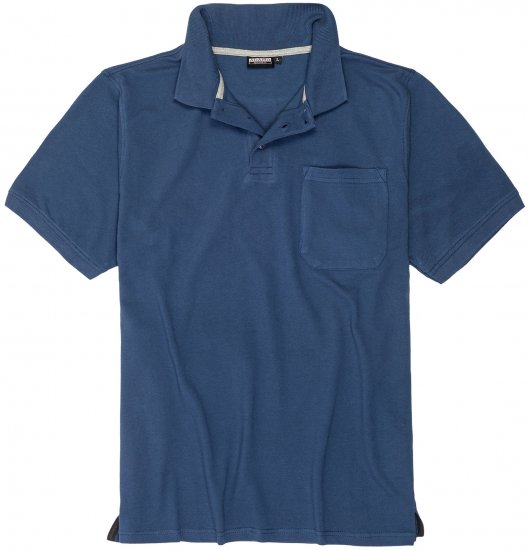 Adamo Klaas Regular fit Polo Shirt with Pocket Denim Blue - Tricouri polo - Tricouri Polo Bărbați Mărimi Mari