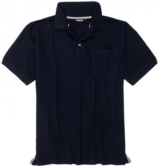 Adamo Klaas Regular fit Polo Shirt with Pocket Navy - Tricouri polo - Tricouri Polo Bărbați Mărimi Mari