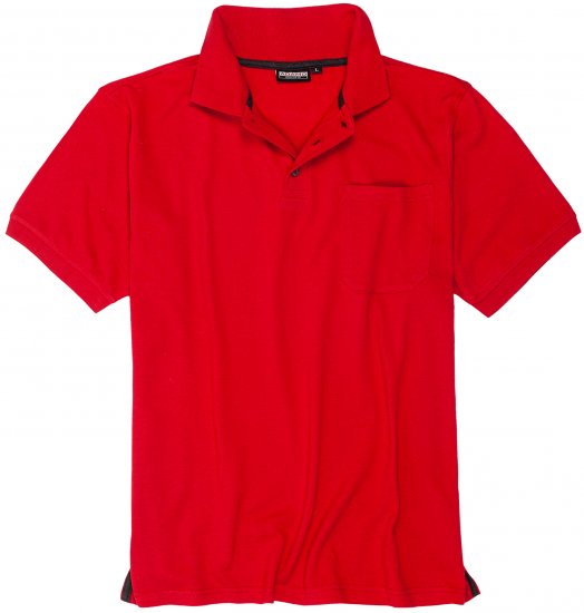 Adamo Klaas Regular fit Polo Shirt with Pocket Red - Tricouri polo - Tricouri Polo Bărbați Mărimi Mari