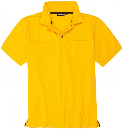 Adamo Klaas Regular fit Polo Shirt with Pocket Yellow - Tricouri polo - Tricouri Polo Bărbați Mărimi Mari