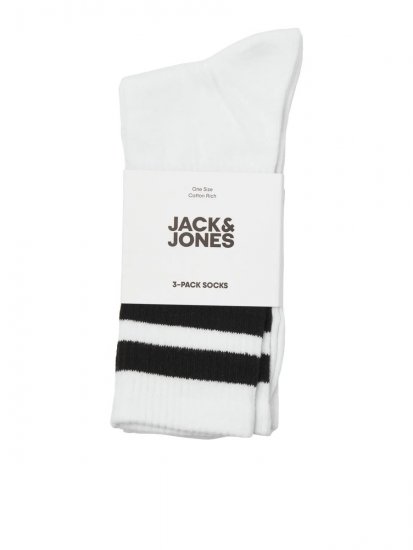 Jack & Jones Travis Șosete de tenis Alb 3-pack - Lenjerie intimă & costum baie - Lenjerie Intimă Bărbați Mărimi Mari
