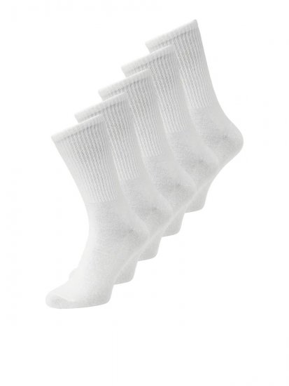 Jack & Jones Basic Șosete de tenis Alb 5-pack - Lenjerie intimă & costum baie - Lenjerie Intimă Bărbați Mărimi Mari