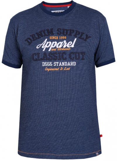 D555 Kody T-shirt Navy - Tricouri - Tricouri Bărbați Mărimi Mari