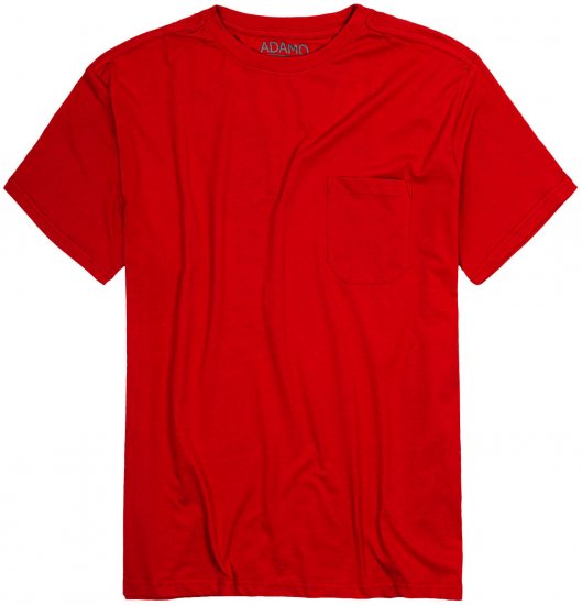 Adamo Kody Regular fit T-shirt with Pocket Red - Tricouri - Tricouri Bărbați Mărimi Mari