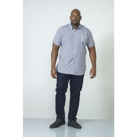 D555 Hank Gingham Short Sleeve Shirt - Cămăși - Cămăși Bărbați Mărimi Mari