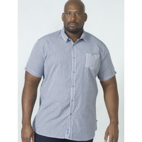 D555 Hank Gingham Short Sleeve Shirt - Cămăși - Cămăși Bărbați Mărimi Mari
