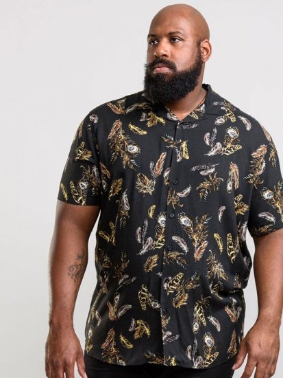 D555 Randal Shirt Black - Cămăși - Cămăși Bărbați Mărimi Mari