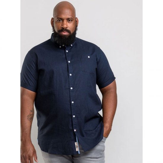 D555 Brixton Shirt Navy - Cămăși - Cămăși Bărbați Mărimi Mari
