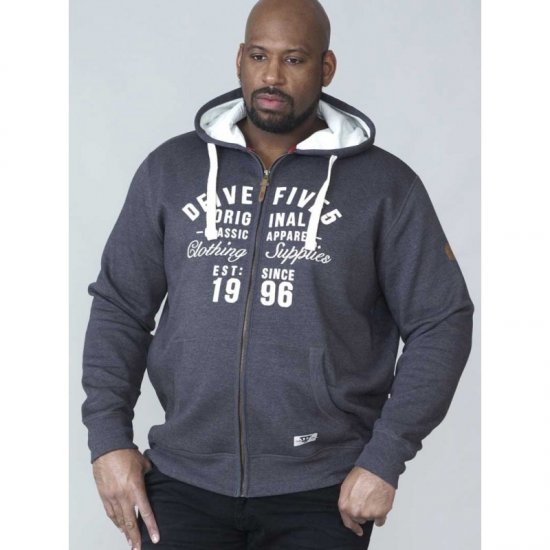 D555 Vadal Full Zip Hoodie Charcoal - Pulovere & hanorace - Pulovere & Hanorace Bărbați Mărimi Mari