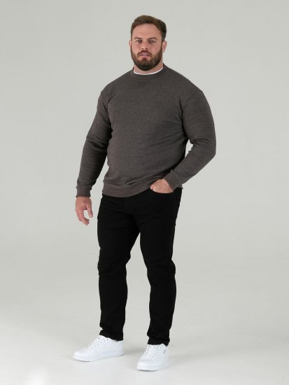 D555 Sweat Sweatshirt Grey - Pulovere & hanorace - Pulovere & Hanorace Bărbați Mărimi Mari