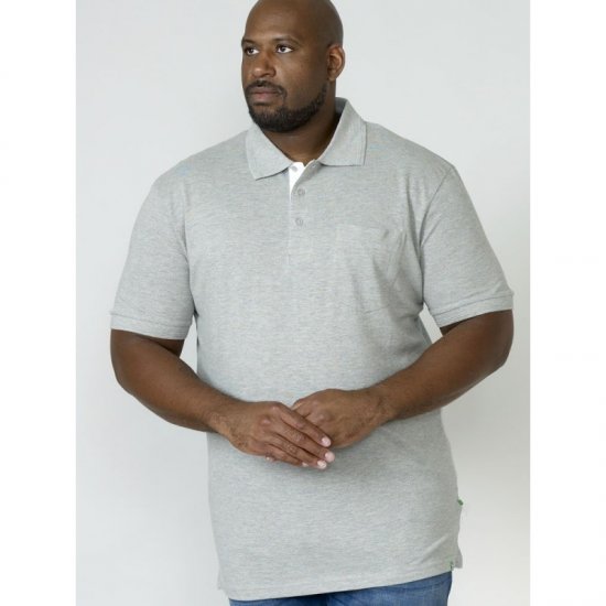 D555 Grant Polo Grey - Tricouri polo - Tricouri Polo Bărbați Mărimi Mari