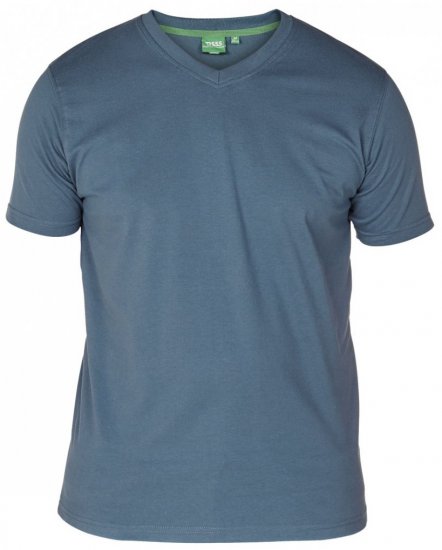 D555 Signature V-neck T-shirt Teal - Tricouri - Tricouri Bărbați Mărimi Mari