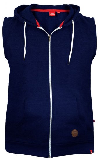 D555 Blake Sleeveless Hoodie Navy - Pulovere & hanorace - Pulovere & Hanorace Bărbați Mărimi Mari