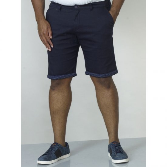 D555 Luke Stretch Shorts Navy - Pantaloni scurți - Pantaloni Scurți Mărimi mari Bărbați 