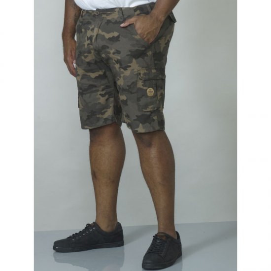 D555 Marty Camo Shorts Green - Pantaloni scurți - Pantaloni Scurți Mărimi mari Bărbați 