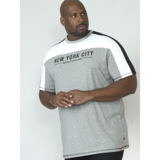 D555 Alvester T-shirt Grey - Tricouri - Tricouri Bărbați Mărimi Mari