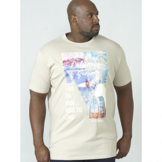 D555 Gordon T-shirt Pale Khaki - Tricouri - Tricouri Bărbați Mărimi Mari