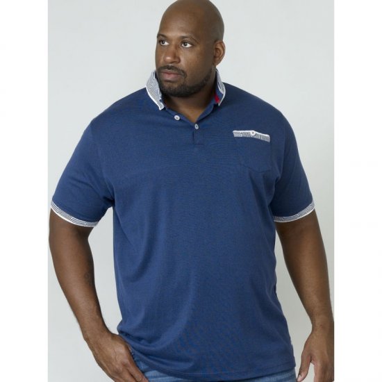 D555 George Polo Navy - Tricouri polo - Tricouri Polo Bărbați Mărimi Mari