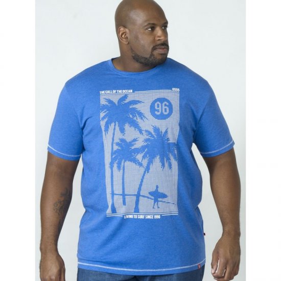 D555 Kansas T-shirt Blue - Tricouri - Tricouri Bărbați Mărimi Mari
