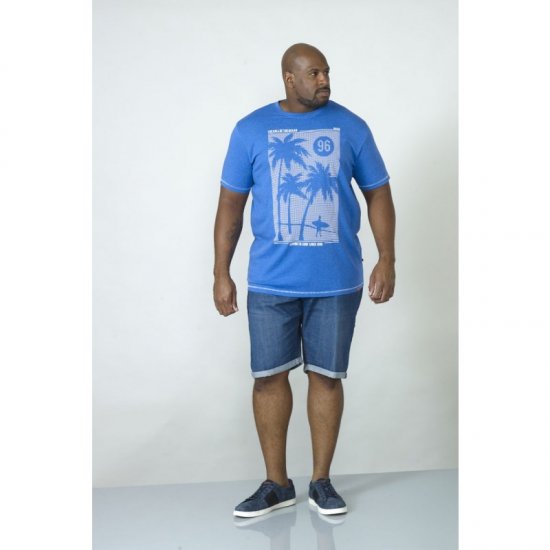 D555 Kansas T-shirt Blue - Tricouri - Tricouri Bărbați Mărimi Mari