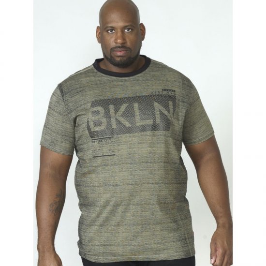 D555 NewYork Brooklyn T-shirt Khaki - Tricouri - Tricouri Bărbați Mărimi Mari